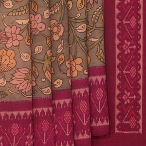 Kalamkari Hand-Painted Patola Saree