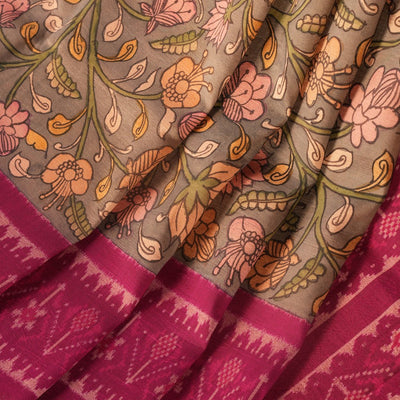 Kalamkari Hand-Painted Patola Saree