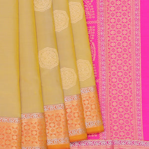 Dark Cream Silk Saree