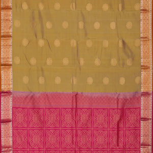 Dark Cream Silk Saree
