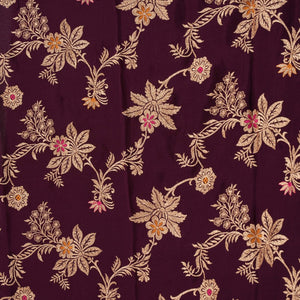 Crepe Saree With Embroidery Work
