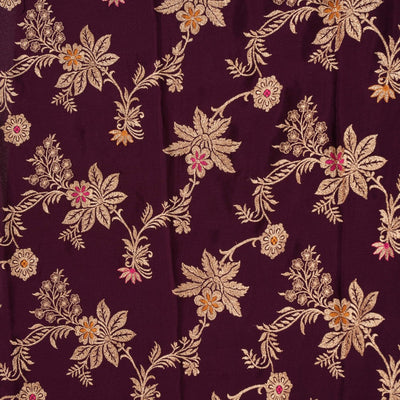 Crepe Saree With Embroidery Work