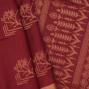 Dark Red Silk Saree