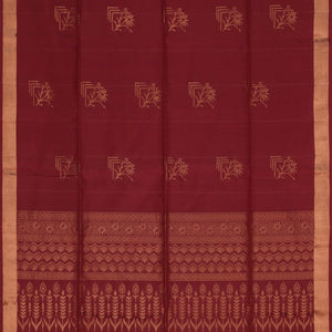 Dark Red Silk Saree