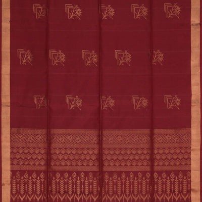 Dark Red Silk Saree