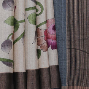 Kalamkari Off-White Saree