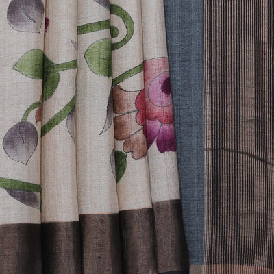 Kalamkari Off-White Saree