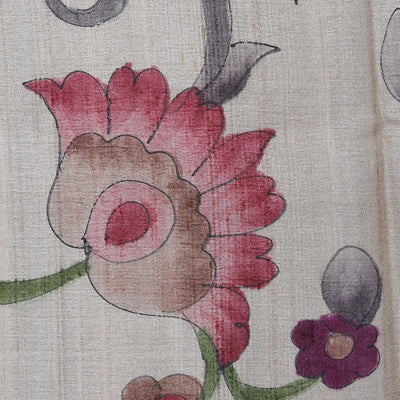 Kalamkari Off-White Saree