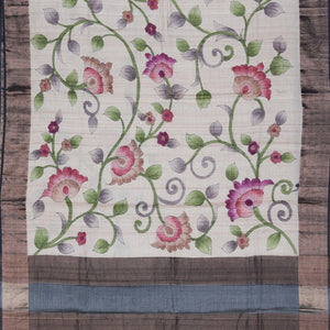 Kalamkari Off-White Saree