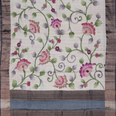 Kalamkari Off-White Saree