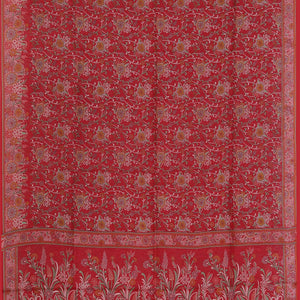 Floral Printed Silk Saree