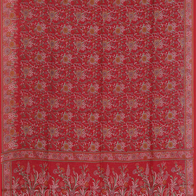 Floral Printed Silk Saree