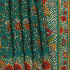 Floral Printed Silk Saree