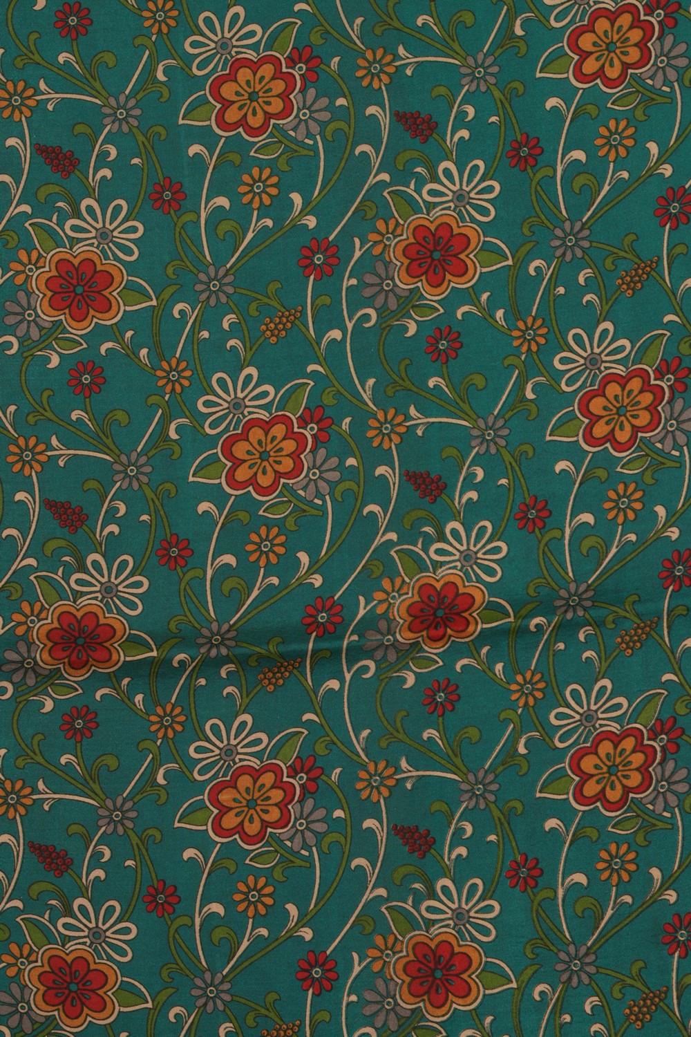 Floral Printed Silk Saree