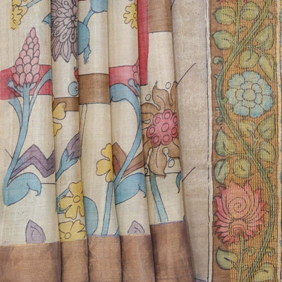 Kalamkari Hand-Painted Saree