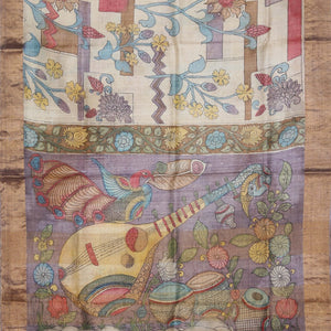Kalamkari Hand-Painted Saree