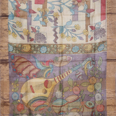 Kalamkari Hand-Painted Saree