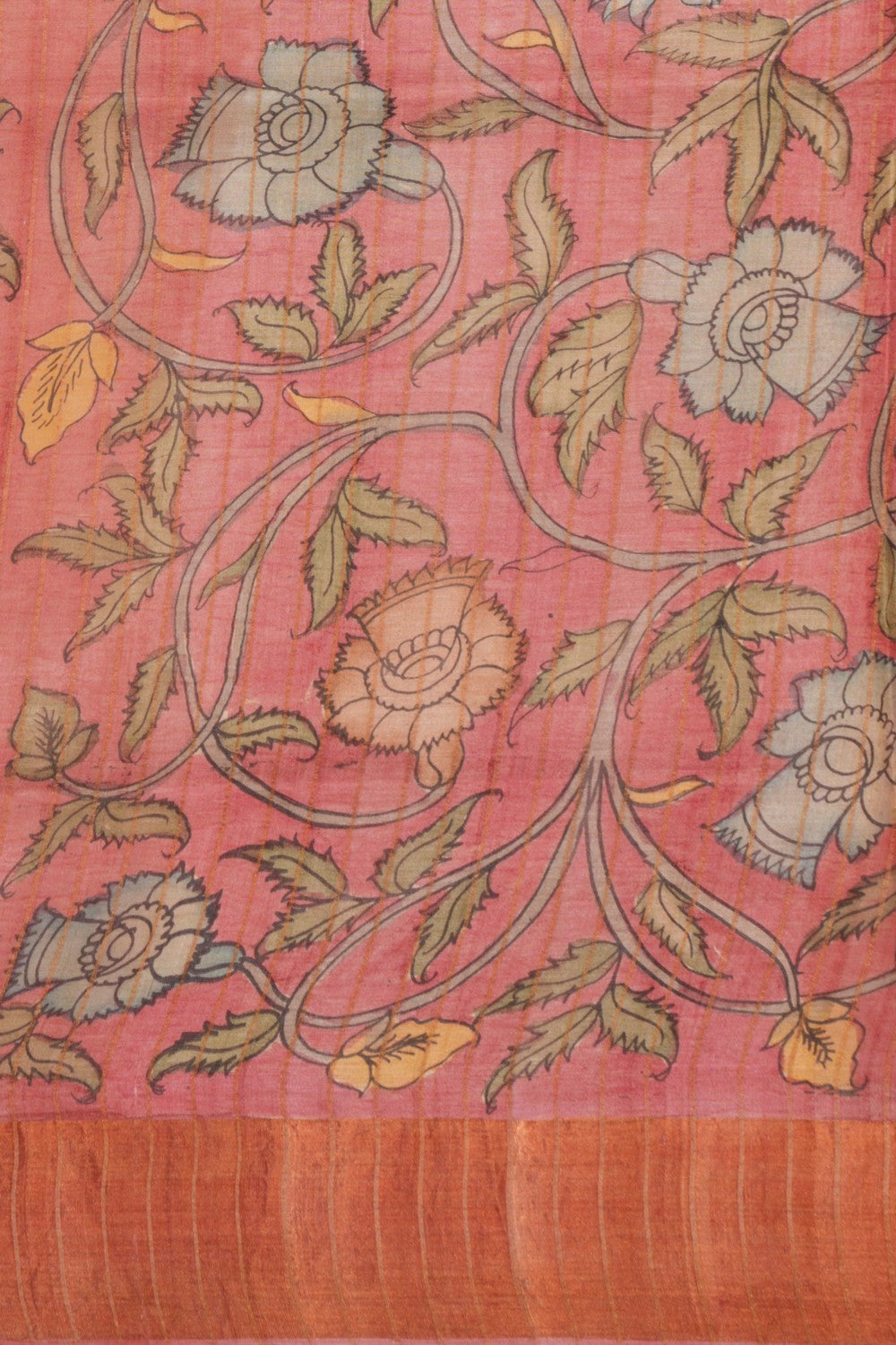 Kalamkari Hand-Painted Saree