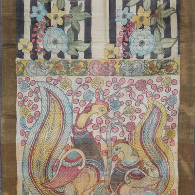 Kalamkari Hand-Painted Saree