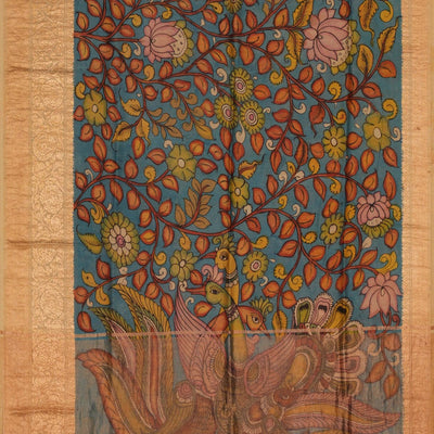 Kalamkari Hand-Painted Saree