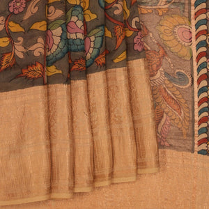 Kalamkari Hand-Painted Saree