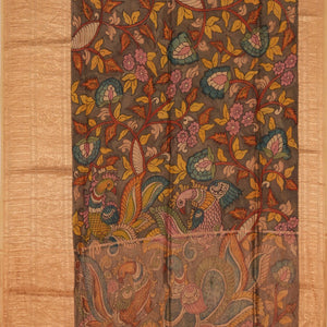 Kalamkari Hand-Painted Saree