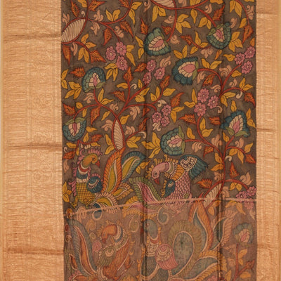 Kalamkari Hand-Painted Saree