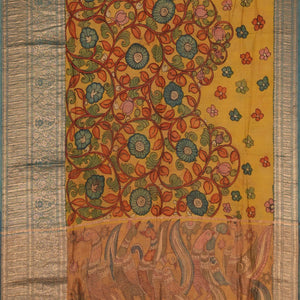 Kalamkari Hand-Painted Saree