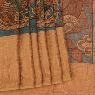 Kalamkari Hand-Painted Saree