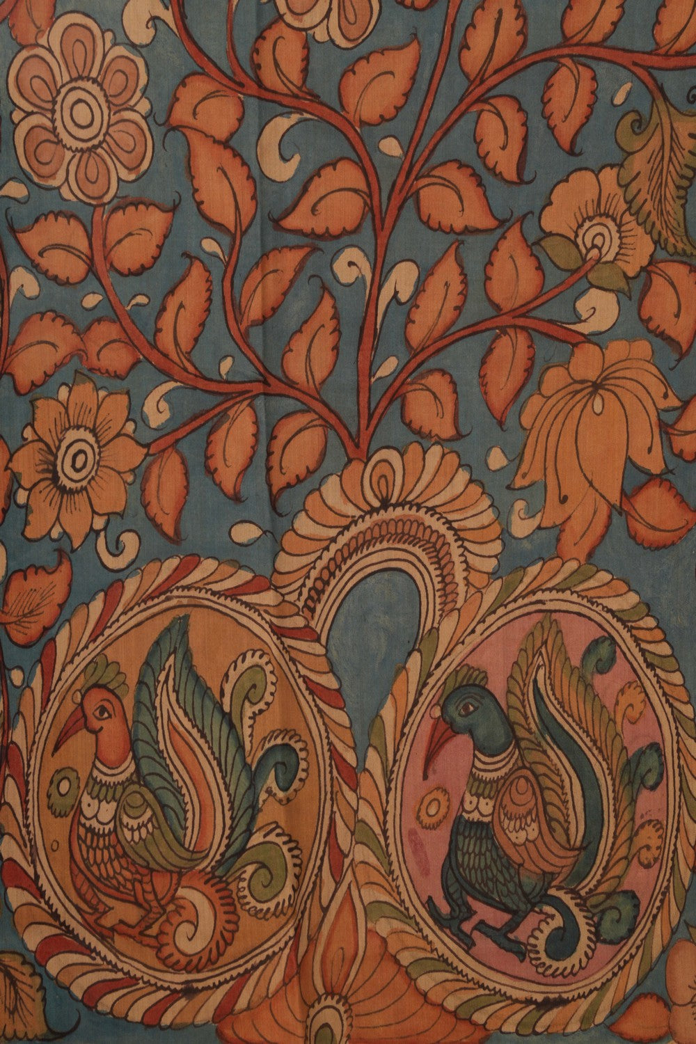 Kalamkari Hand-Painted Saree