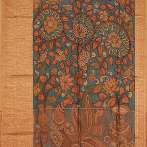 Kalamkari Hand-Painted Saree