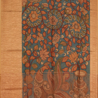 Kalamkari Hand-Painted Saree