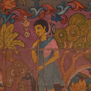 Kalamkari Hand-Painted Saree