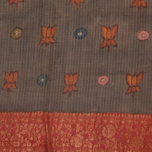 Kalamkari Hand-Painted Saree