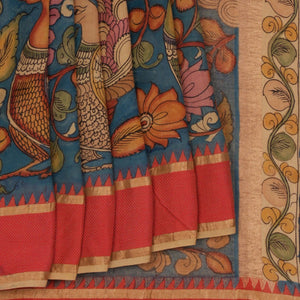 Kalamkari Hand-Painted Saree