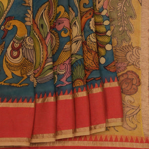 Kalamkari Hand-Painted Saree