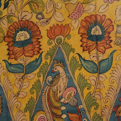Kalamkari Hand-Painted Saree