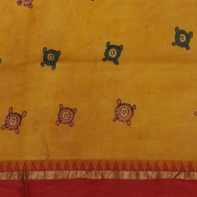 Kalamkari Hand-Painted Saree