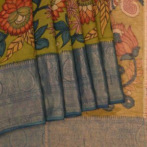Kalamkari Hand-Painted Saree