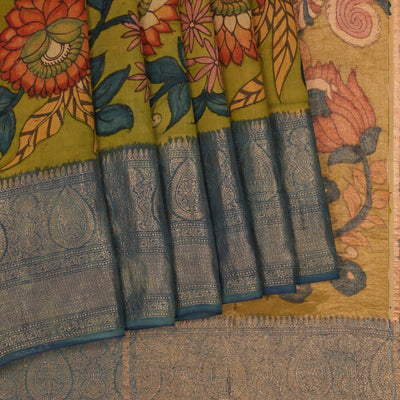 Kalamkari Hand-Painted Saree