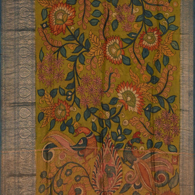 Kalamkari Hand-Painted Saree