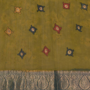 Kalamkari Hand-Painted Saree