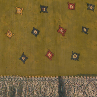 Kalamkari Hand-Painted Saree