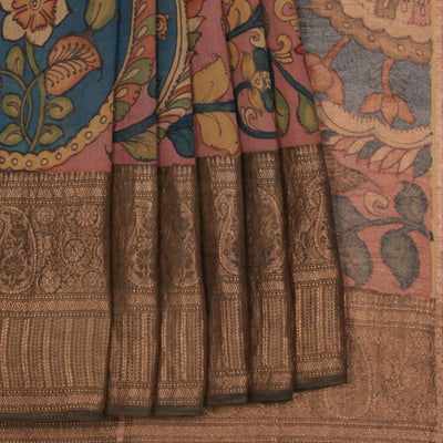 Kalamkari Hand-Painted Saree
