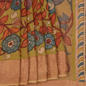 Kalamkari Hand-Painted Saree