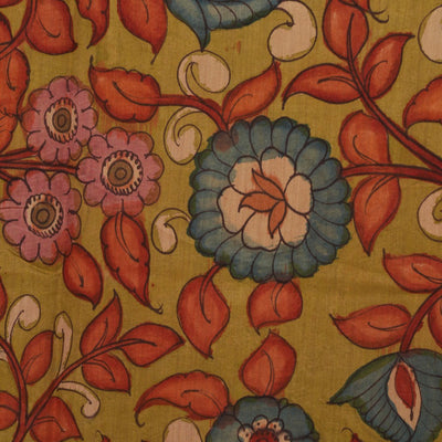 Kalamkari Hand-Painted Saree