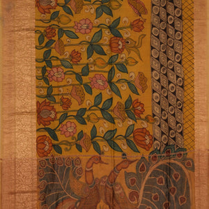 Kalamkari Hand-Painted Saree