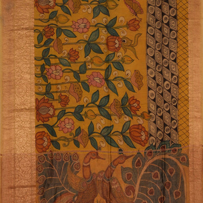 Kalamkari Hand-Painted Saree