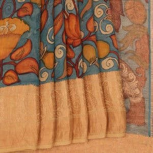 Kalamkari Hand-Painted Saree