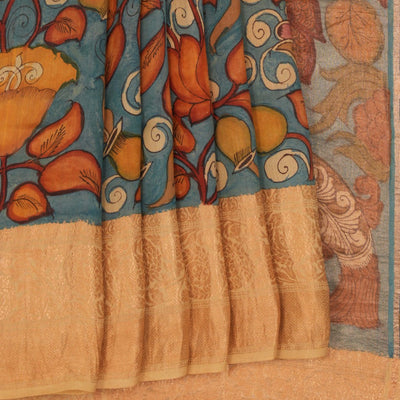 Kalamkari Hand-Painted Saree